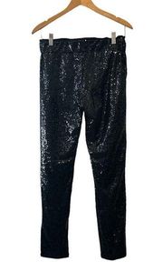 Vanilla Bay Black Sparkle Sequin Legging Pants—Size Small