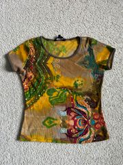 Vintage Y2K Sequin Shirt