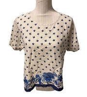 Atmosphere blouse blue and white floral Size 8