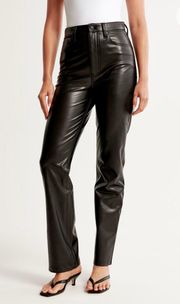 Vegan Leather 90s Straight Pants