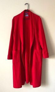 PENDLETON | Red Wool Belted Trench Coat Sz 2XL