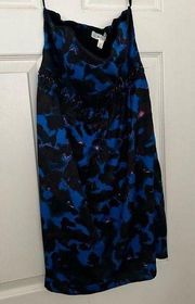 Love Fire Blue and Black Strapless Dress NWT