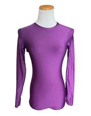 Womens BCG Dri-Fit Long Sleeve Purple Active Shirt Top w Thumbholes - Sz XS