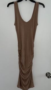 Tan/Light Brown Sleeveless fitted dress small