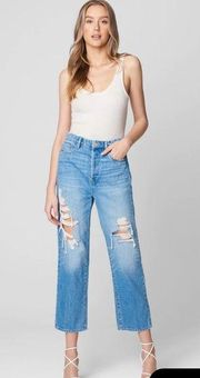 NWT BLANK NYC Baxter Ribcage Straight Leg Jeans Button Fly Size 26 in Loosen Up