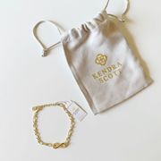 KENDRA SCOTT Annie Gold Infinity Chain Bracelet in Gold NEW