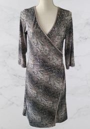 Papillion blanc faux wrap dress size large