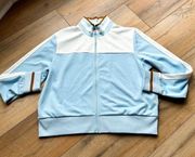 Wild Fable Track Jacket XXL Blue White Athletic Y2K Lounge Sporty Sweatshirt NWO