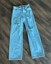 Edikted button fly wide leg jeans