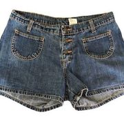 VTG Y2K Jordache patch pocket shorts exposed button fly