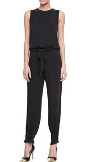 THEORY Hendrina Double Georgette Sleeveless Silk Jumpsuit - 2