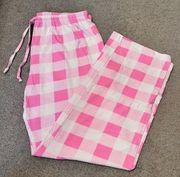 Women’s Pink Plaid Pajama Lounge Pants Sleepwear