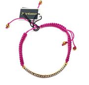 Juicy Couture | Pink Woven Bracelet Gold Gemstone