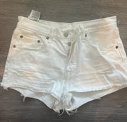 White 501 Shorts