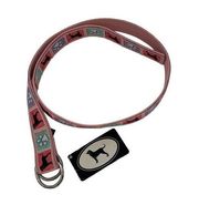The Black Dog Womens Paw Graphic Belt Silver Tone D Ring Pink Rose NWT