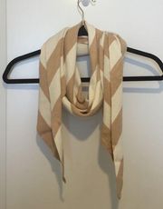 NWOT Gap tan and cream striped scarf.