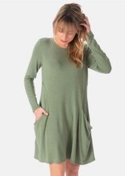 Betabrand Travel Dress in Green