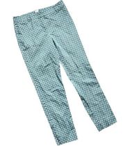 Womens Roz & Ali Ankle Fit Diamond Print Cropped Cotton Pants - Sz 6