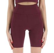 Girlfriend Collective Plum High-Rise Bike Shorts Small