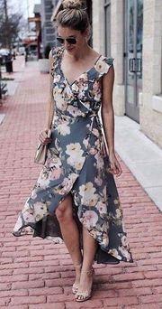 Privacy Please Fillmore Floral Wrap Dress