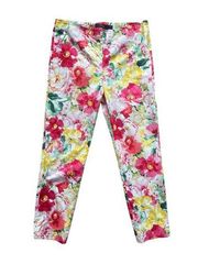 Polo Ralph Lauren Women's Golf Floral Hawaiian Cropped Capri Zip Pants Size 10