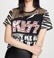 NEW ALICE + OLIVIA KISS VINTAGE PATCH TEE SZ S