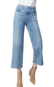 J Brand Joan Cropped Wide Leg Denim Jeans Blotter Light Wash 26