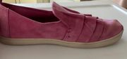 Toms 7.5W Women’s Pink Alpargata Suede Flat Slip On Shoes