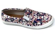 J. Crew Multicolor Floral Slip On Canvas Shoes