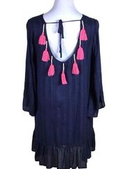 Crown & Ivy size medium navy swim cover up dress