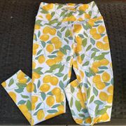 Nanette Lepore White, Lemon Pattern High Waisted Leggings