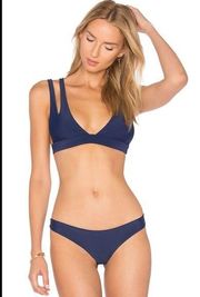 Acacia Swimwear Plantation Bikini Top in Ocean Blue - S