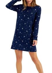 Charter Club Women's Butter Soft Sleepshirt in Reindeer Blue  Size Large NWT