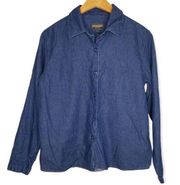 Woolrich Blue Denim Long Sleeve Top Size Large