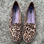 Dr. Scholl's Find‎ Me Loafer Espadrilles Leopard Print Tan Black Size 8.5