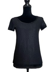 Armani Collezioni Textured Sheer Blouse Top