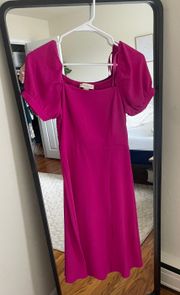 Hot Pink Midi Dress