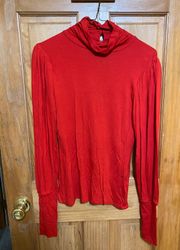 Red Long Sleeve Top