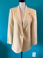 Vintage Savannah yellow wool blazer in size 8 petite