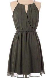 NWT BCX Dress Womens Olive Sleeveless Short‎ Fit + Flare Dress