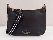 Kate Spade  Rosie Black Pebble Leather Small Crossbody Bag MSRP $349