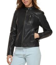 Levi’s Black faux leather Biker jacket size small