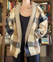 Vintage 70s/80s Hooded Plaid Woolrich Coat