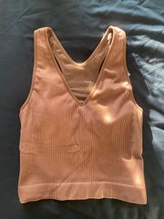 Brown V-Neck Tank