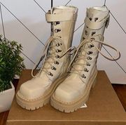 NIB Cooperative Zafi Combat Leather  Boot Size 8 - 39