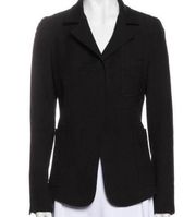 Balenciaga Black Single Breasted Patch Pocket Blazer Jacket Size XL/44