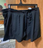 Black flower skirt shorts