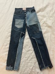 Patch Work Denim Jeans