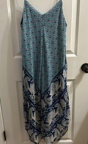 BNWT Luxology Blue & White Handkerchief Hem Dress