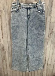 NWT SO Acid Wash High Rise Wide Leg Jeans